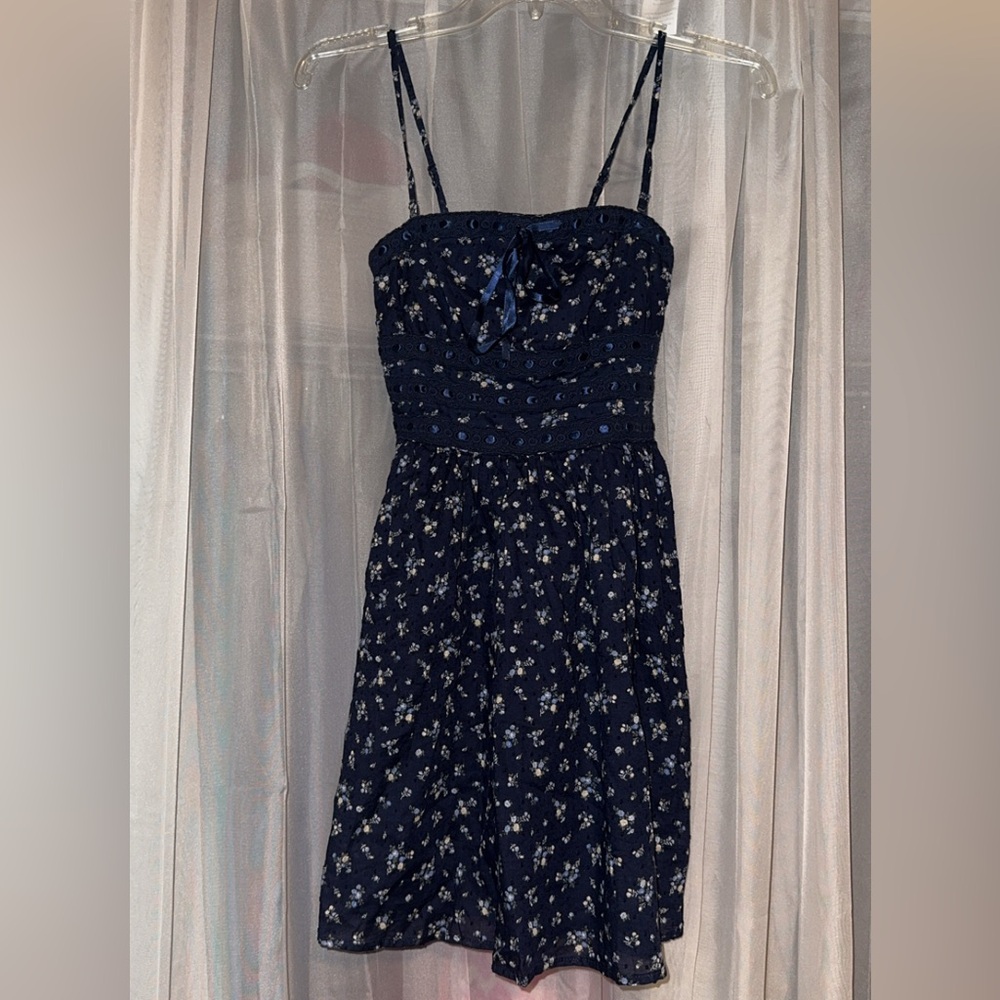 Aeropostale Floral Navy Blue Dress